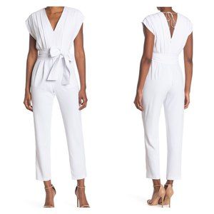 Alice + Olivia Onita Pleated Sleeveless Jumpsuit In White - Size 2
